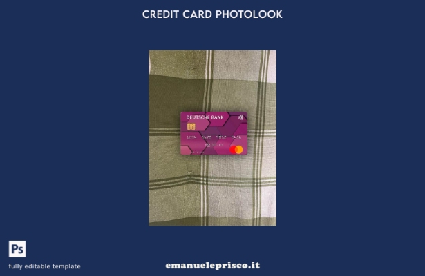 modello frontale photolook mastercard USA Deutsche Bank in stile verificato